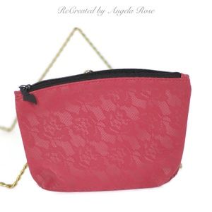 Ipsy Cosmetic Bag Red Black with B…